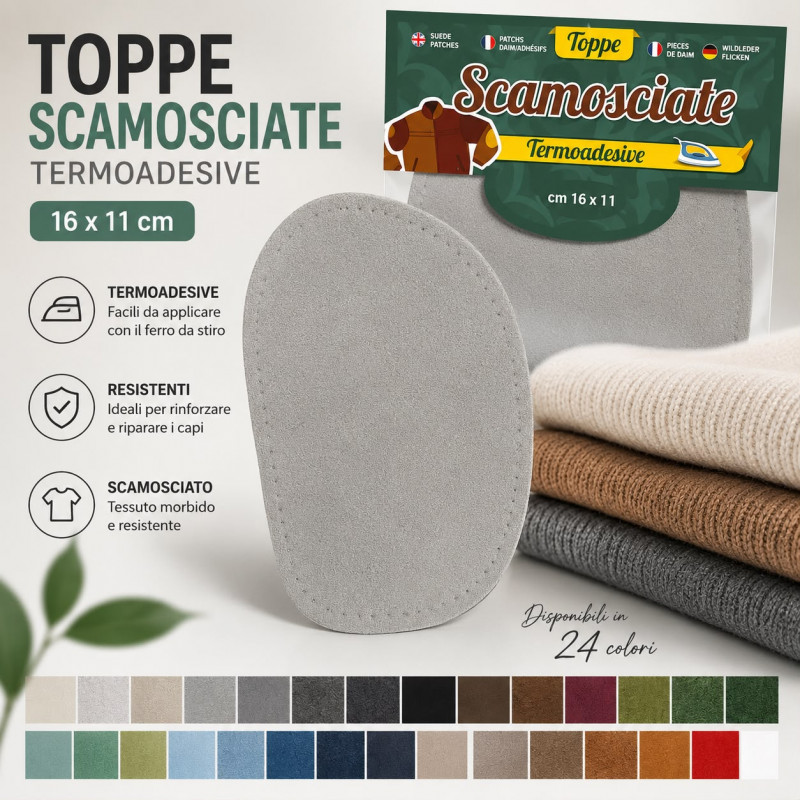 Toppe Scamosciate Termoadesive