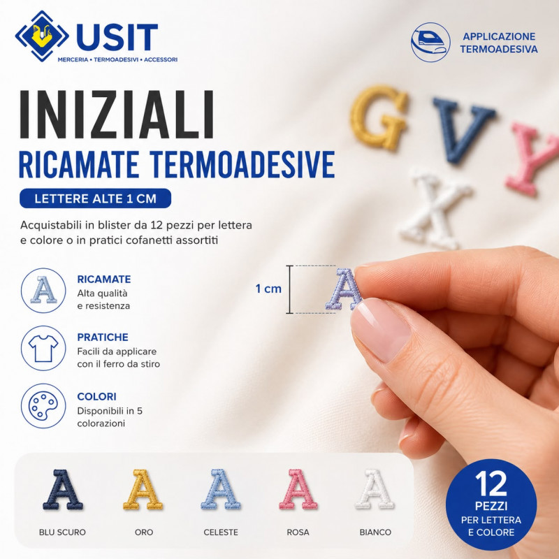 Iniziali Ricamate Termoadesive