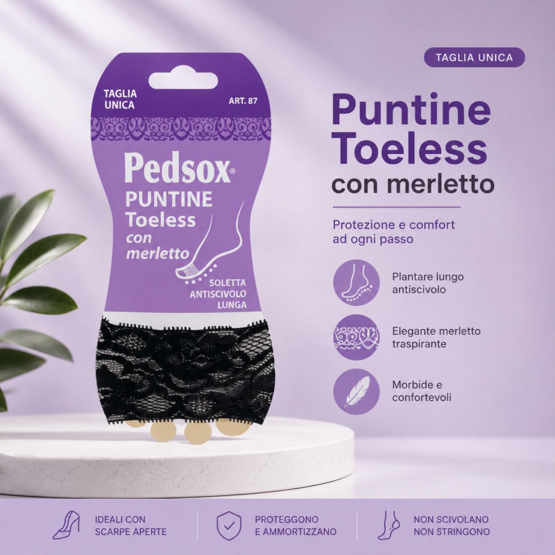 Puntine Toeless con Merletto