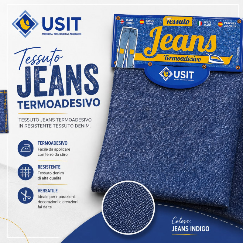 Tessuto Jeans Termoadesivo
