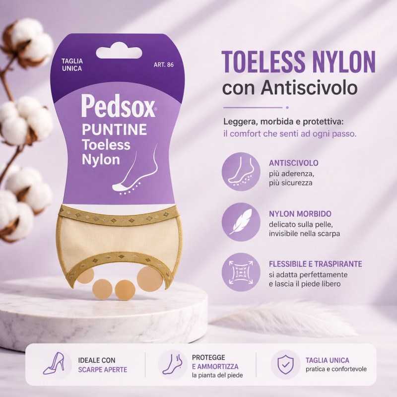 Toeless Nylon con Antiscivolo