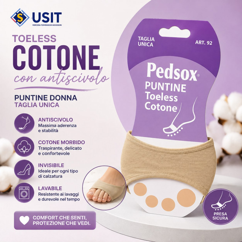 Toeless Cotone con Antiscivolo