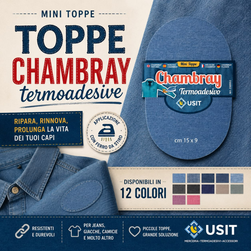 Toppe Chambray Termoadesive