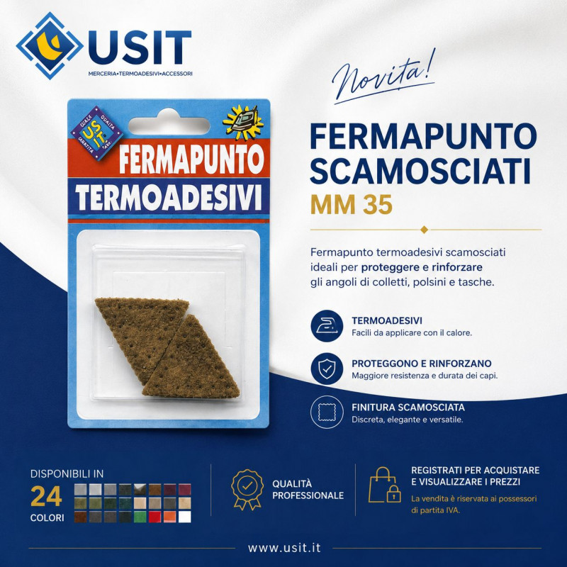Fermapunto Scamosciati mm 35